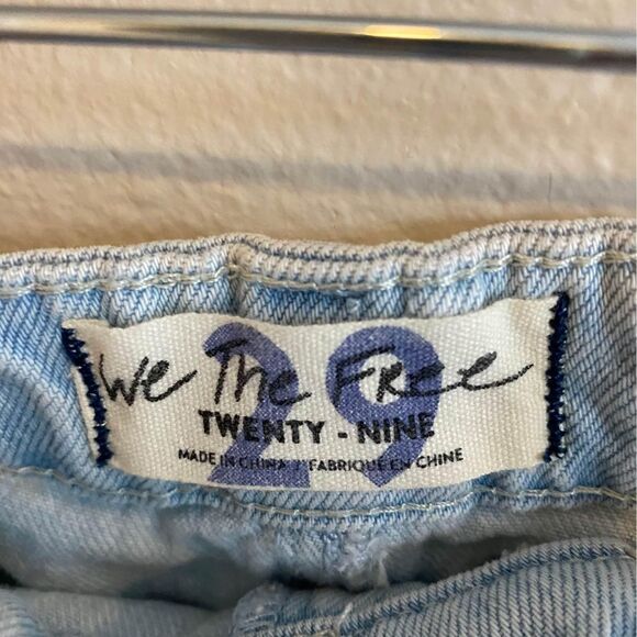 Free People ~ Going Rouge Tidal Wave Cotton Denim Skirt. Size 29 - Picture 3 of 4